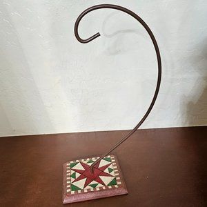 Jim Shore Heartwood Creek Square Quilt Ornament holder 105184